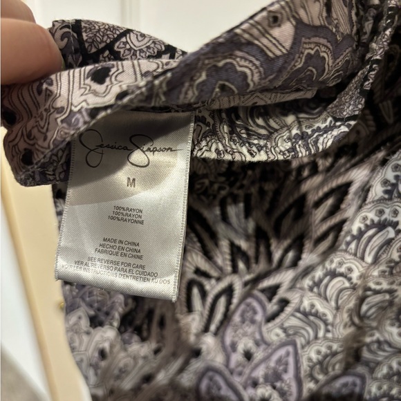 Jessica Simpson Black and Lavender Paisley Palazzo Pants - Picture 5 of 5